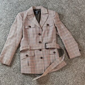 Brooks Brothers Dakota Blazer Plaid Wool 4 Button Blazer Jacket Wool Size 4